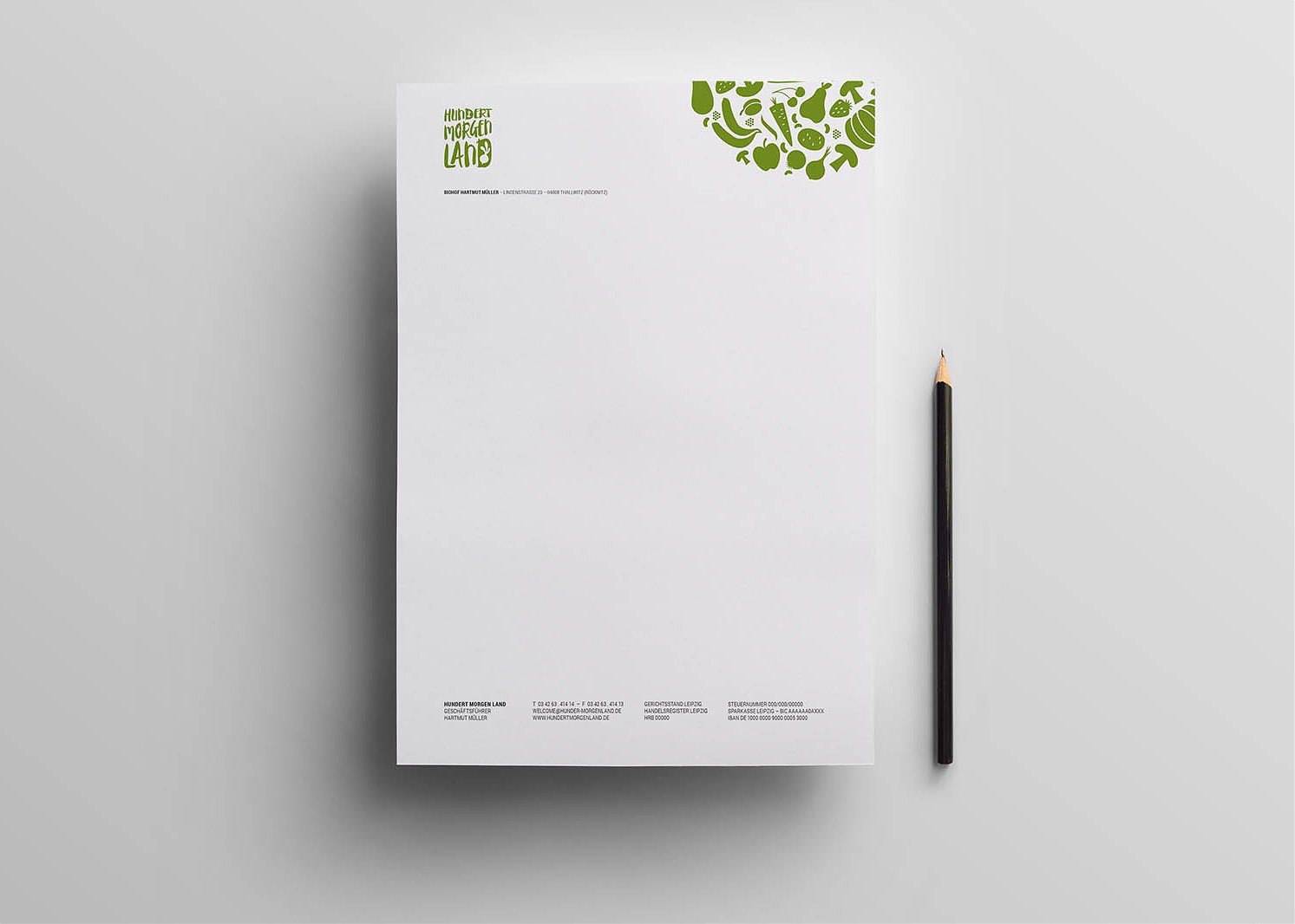 hundert morgen land briefbogen