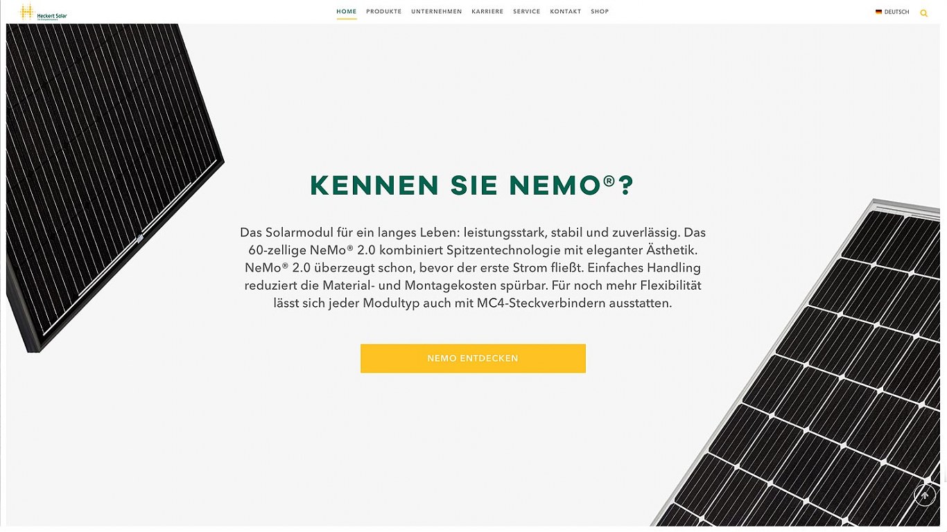 heckert solar web solarmodul