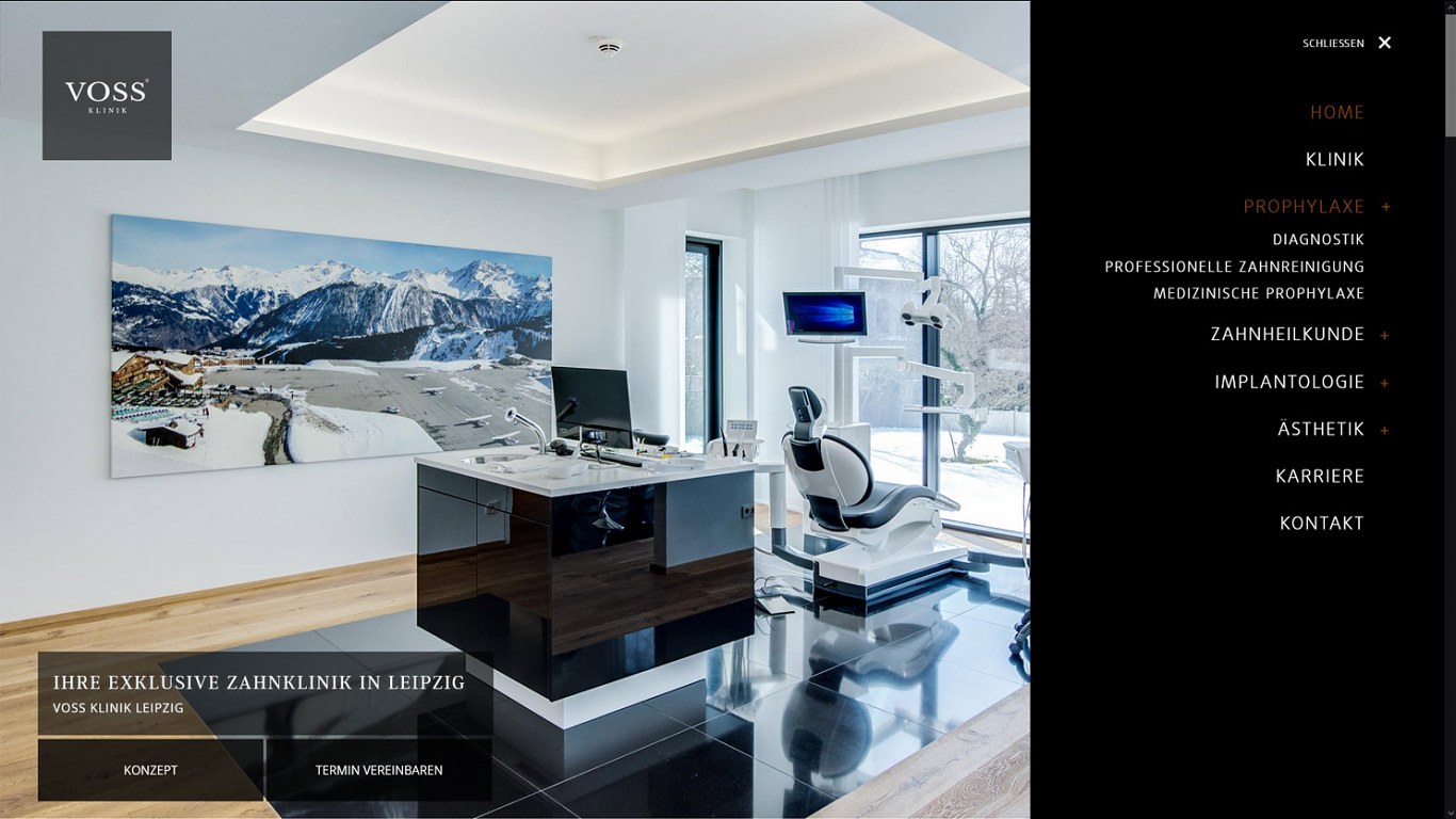 voss klinik web menü