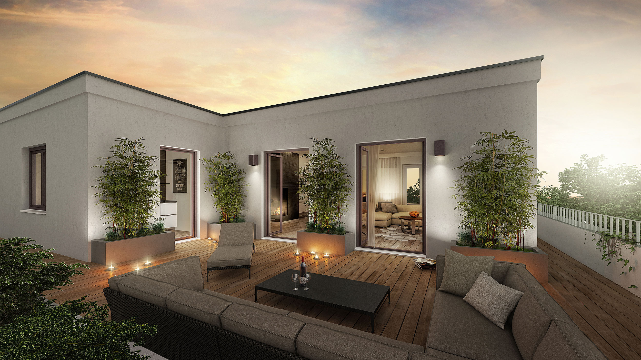 five gardens dachterrasse