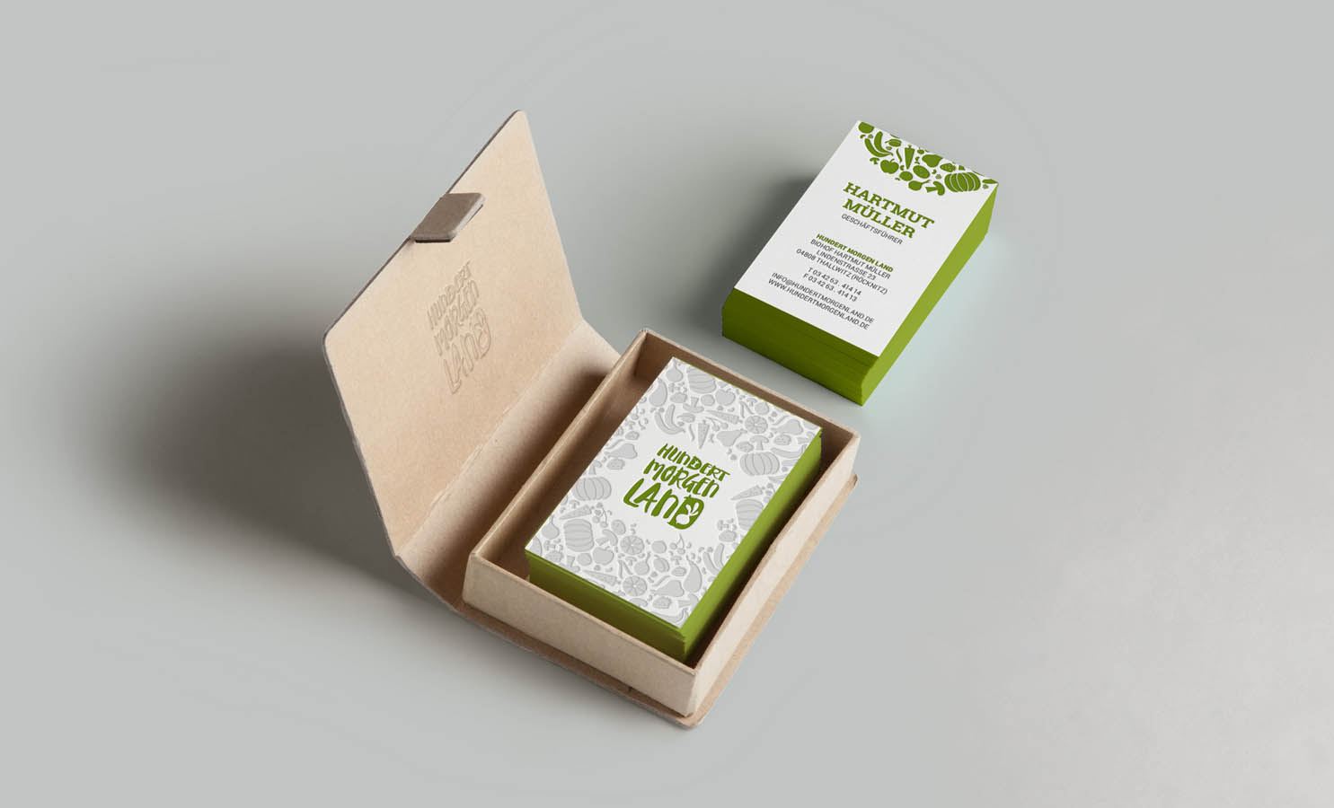 hundert morgen land visitenkarten