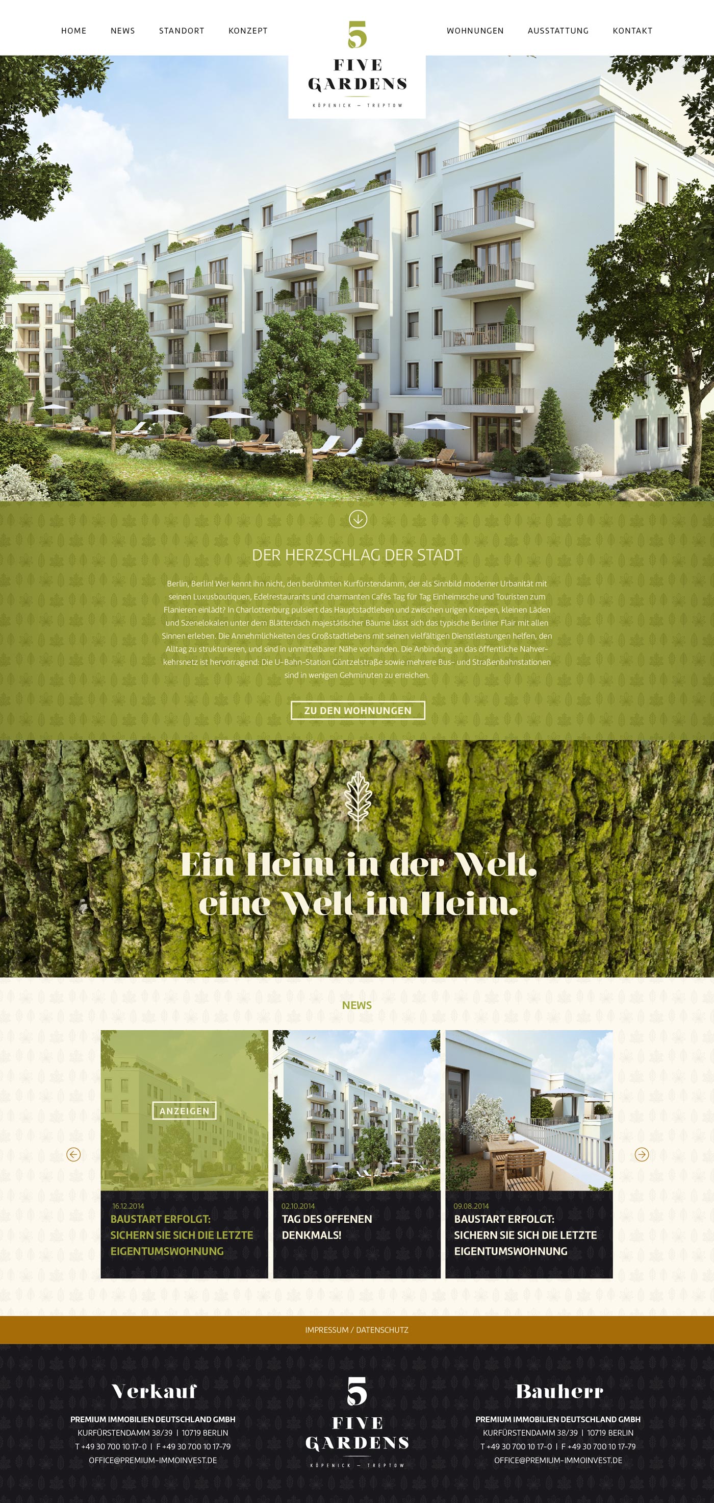 five gardens web home