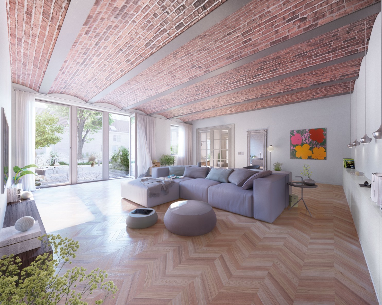 french garden visualisierung wohnzimmer