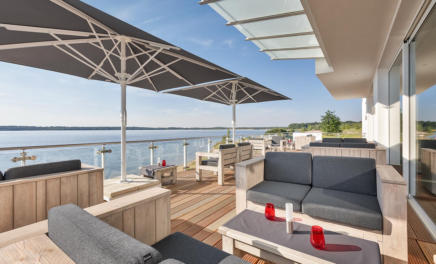 seehaus cospuden terrasse